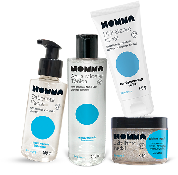 facial oleosa linha facial NOMMA pele oleosa